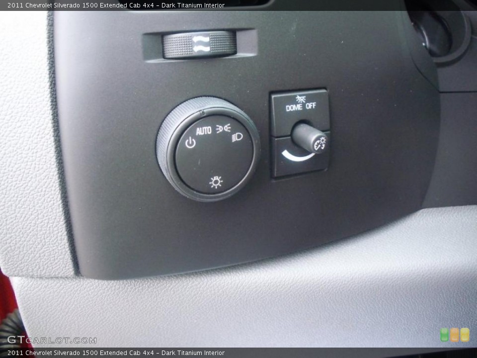 Dark Titanium Interior Controls for the 2011 Chevrolet Silverado 1500 Extended Cab 4x4 #47894132