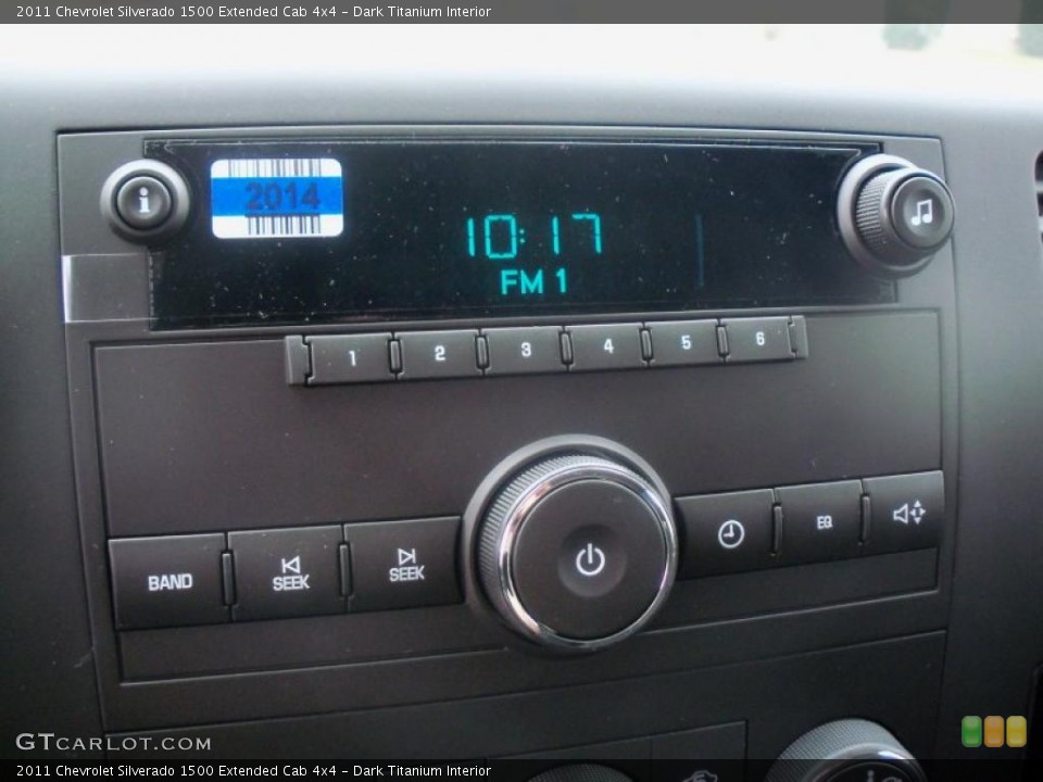 Dark Titanium Interior Controls for the 2011 Chevrolet Silverado 1500 Extended Cab 4x4 #47894183