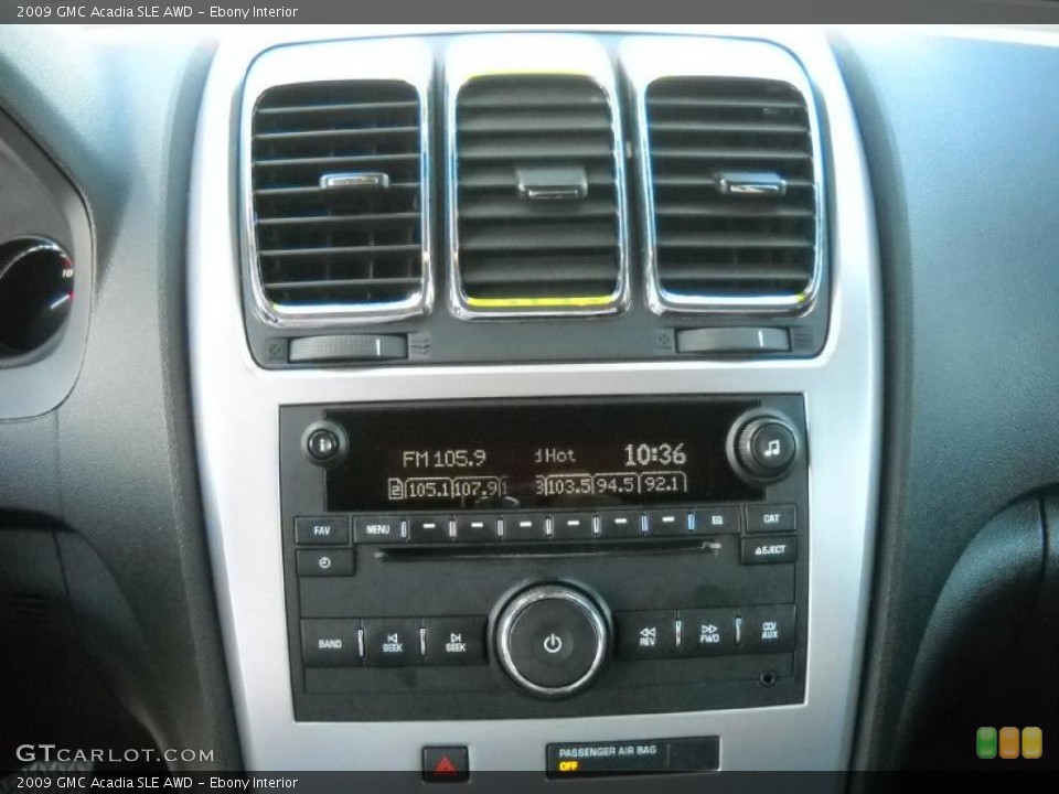 Ebony Interior Controls for the 2009 GMC Acadia SLE AWD #47897696