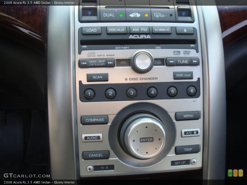 Ebony Interior Controls for the 2008 Acura RL 3.5 AWD Sedan #47899241