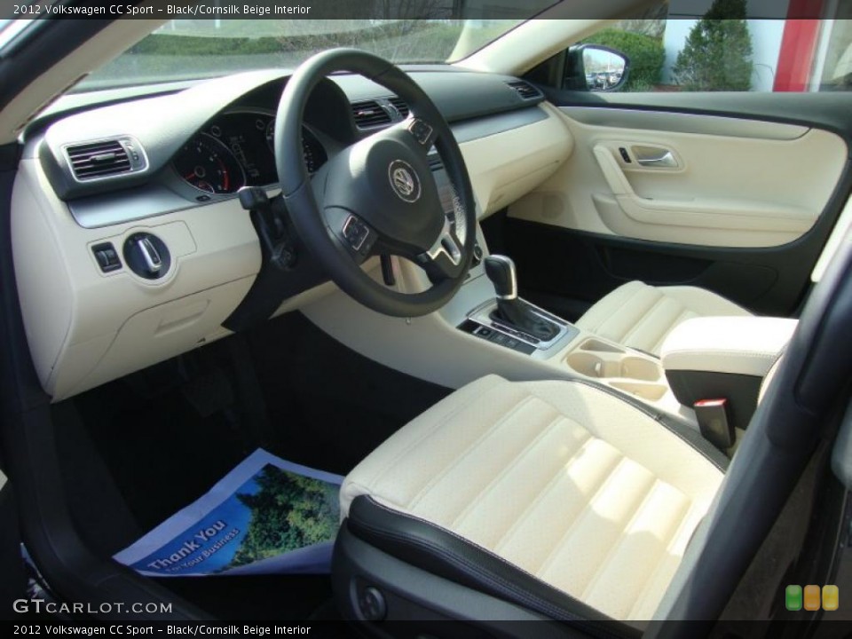 Black/Cornsilk Beige Interior Photo for the 2012 Volkswagen CC Sport #47900909