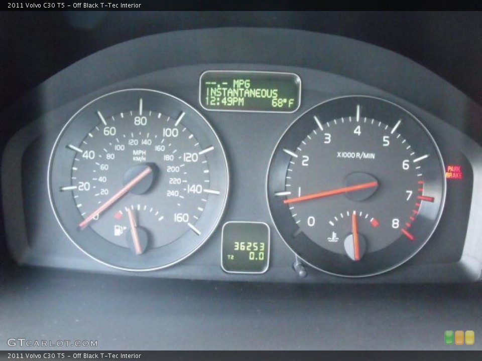 Off Black T-Tec Interior Gauges for the 2011 Volvo C30 T5 #47901266