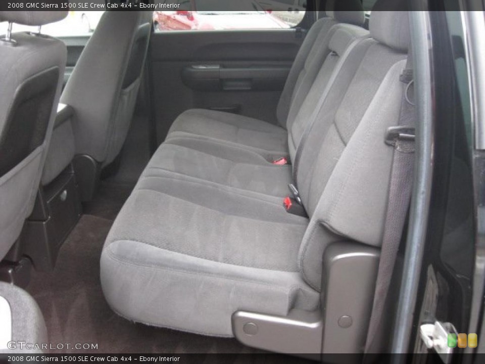 Ebony Interior Photo for the 2008 GMC Sierra 1500 SLE Crew Cab 4x4 #47901746