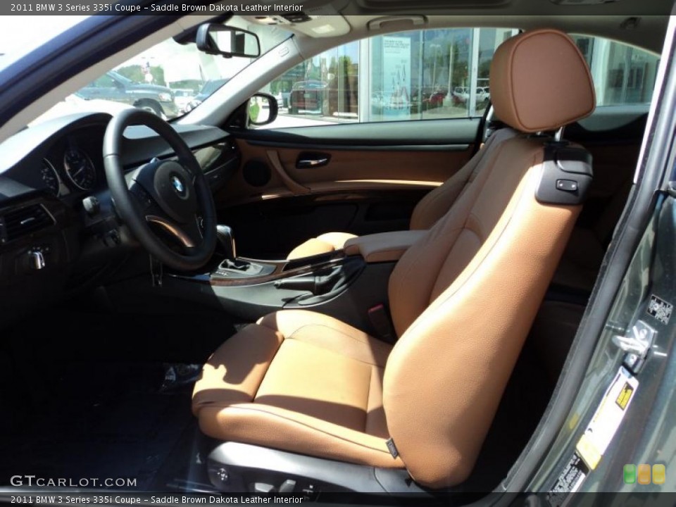 Saddle Brown Dakota Leather Interior Photo for the 2011 BMW 3 Series 335i Coupe #47903027