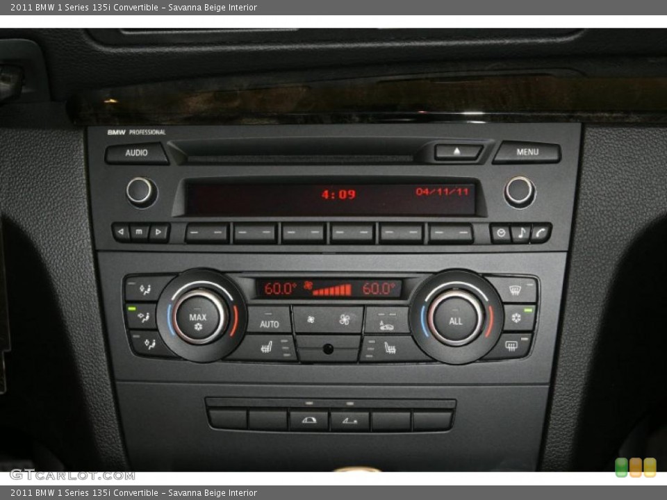 Savanna Beige Interior Controls for the 2011 BMW 1 Series 135i Convertible #47904422