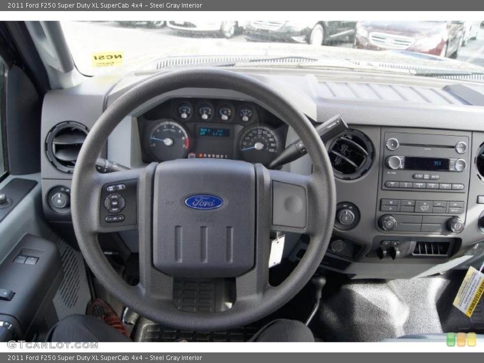 Steel Gray Interior Steering Wheel for the 2011 Ford F250 Super Duty XL SuperCab 4x4 #47907435