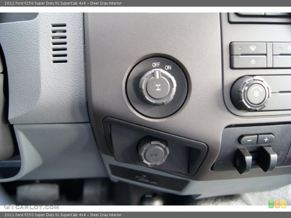 Steel Gray Interior Controls for the 2011 Ford F250 Super Duty XL SuperCab 4x4 #47907450