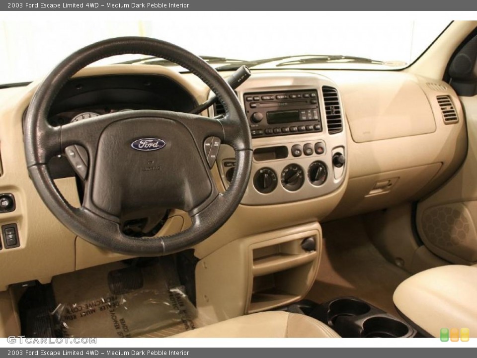 Medium Dark Pebble Interior Dashboard for the 2003 Ford Escape Limited 4WD #47907756