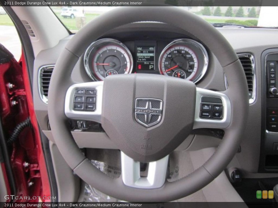 Dark Graystone/Medium Graystone Interior Steering Wheel for the 2011 Dodge Durango Crew Lux 4x4 #47913666