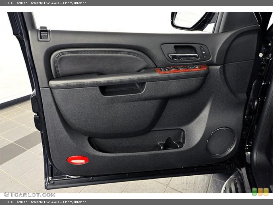 Ebony Interior Door Panel for the 2010 Cadillac Escalade ESV AWD #47917674