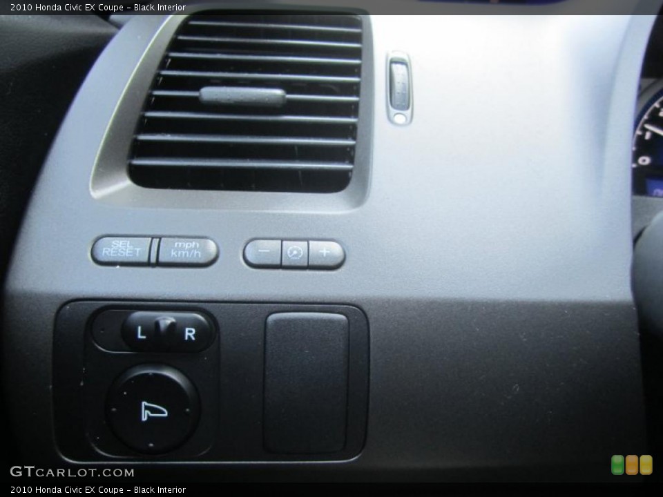 Black Interior Controls for the 2010 Honda Civic EX Coupe #47917833