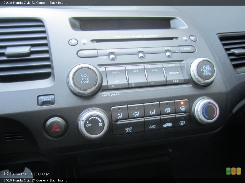 Black Interior Controls for the 2010 Honda Civic EX Coupe #47917896