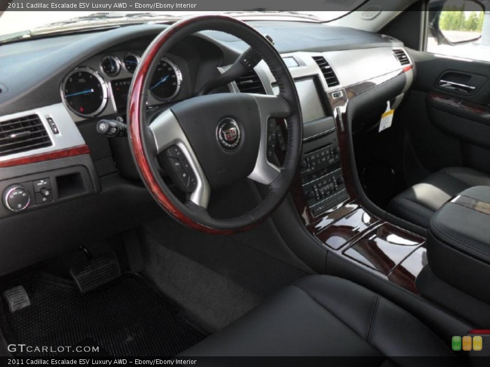 Ebony/Ebony Interior Prime Interior for the 2011 Cadillac Escalade ESV Luxury AWD #47918850
