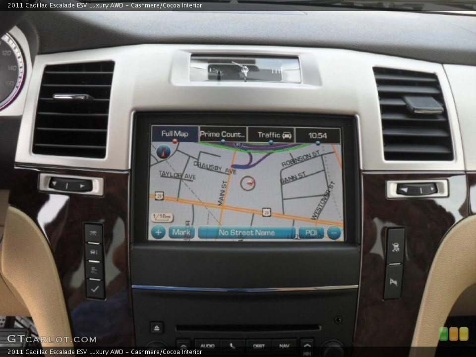 Cashmere/Cocoa Interior Navigation for the 2011 Cadillac Escalade ESV Luxury AWD #47919015