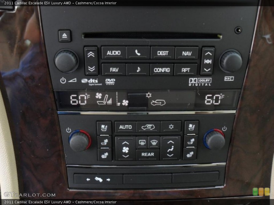 Cashmere/Cocoa Interior Controls for the 2011 Cadillac Escalade ESV Luxury AWD #47919027
