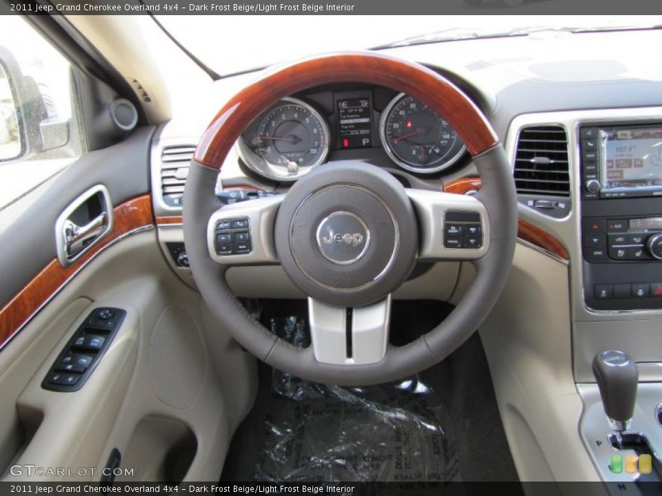Dark Frost Beige/Light Frost Beige Interior Steering Wheel for the 2011 Jeep Grand Cherokee Overland 4x4 #47922459