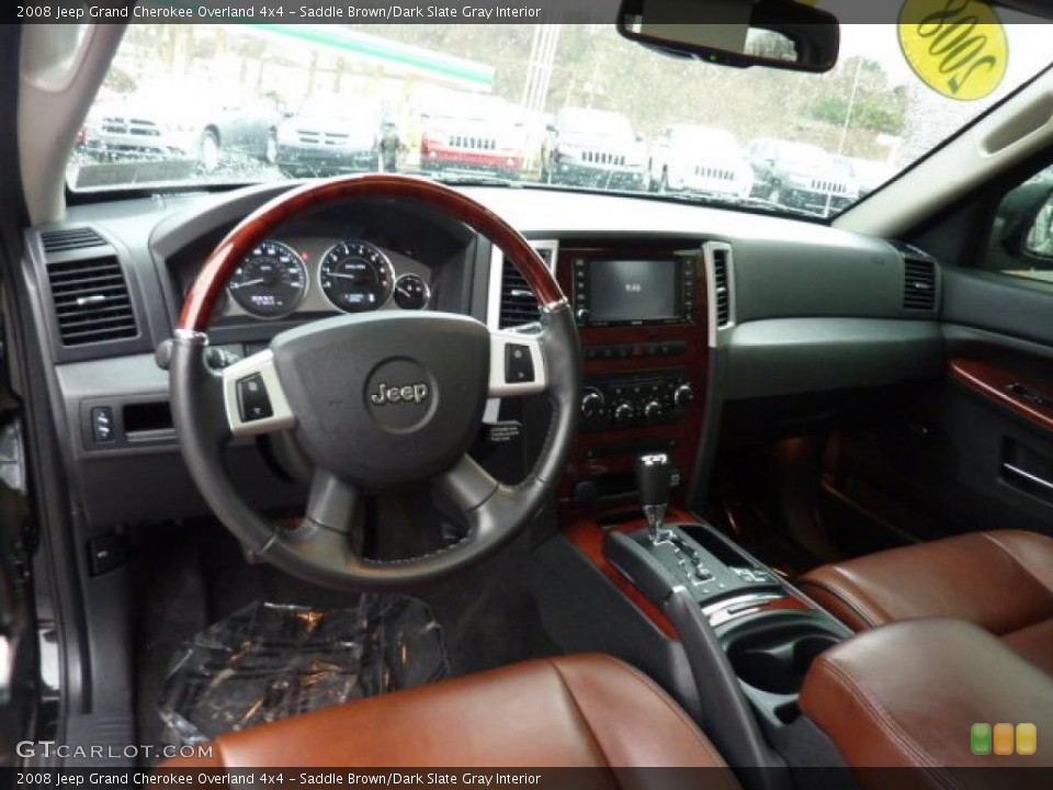 Saddle Brown/Dark Slate Gray Interior Dashboard for the 2008 Jeep Grand Cherokee Overland 4x4 #47933532