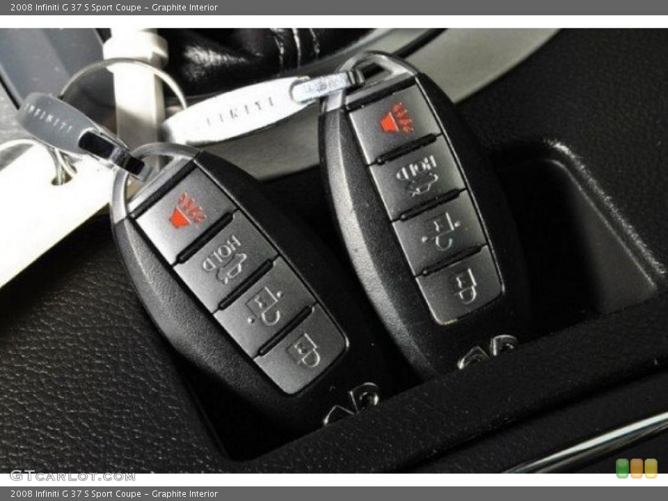 Graphite Interior Controls for the 2008 Infiniti G 37 S Sport Coupe #47937792