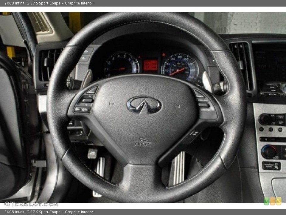 Graphite Interior Steering Wheel for the 2008 Infiniti G 37 S Sport Coupe #47937843