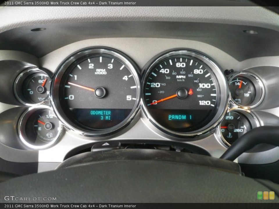 Dark Titanium Interior Gauges for the 2011 GMC Sierra 3500HD Work Truck Crew Cab 4x4 #47938638