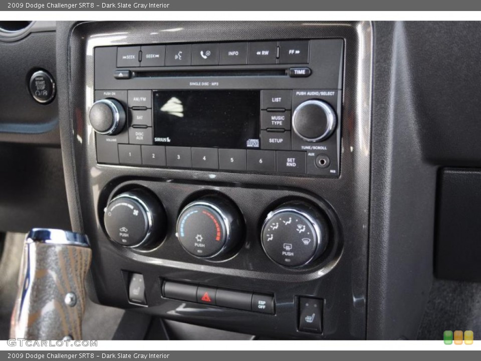 Dark Slate Gray Interior Controls for the 2009 Dodge Challenger SRT8 #47939709