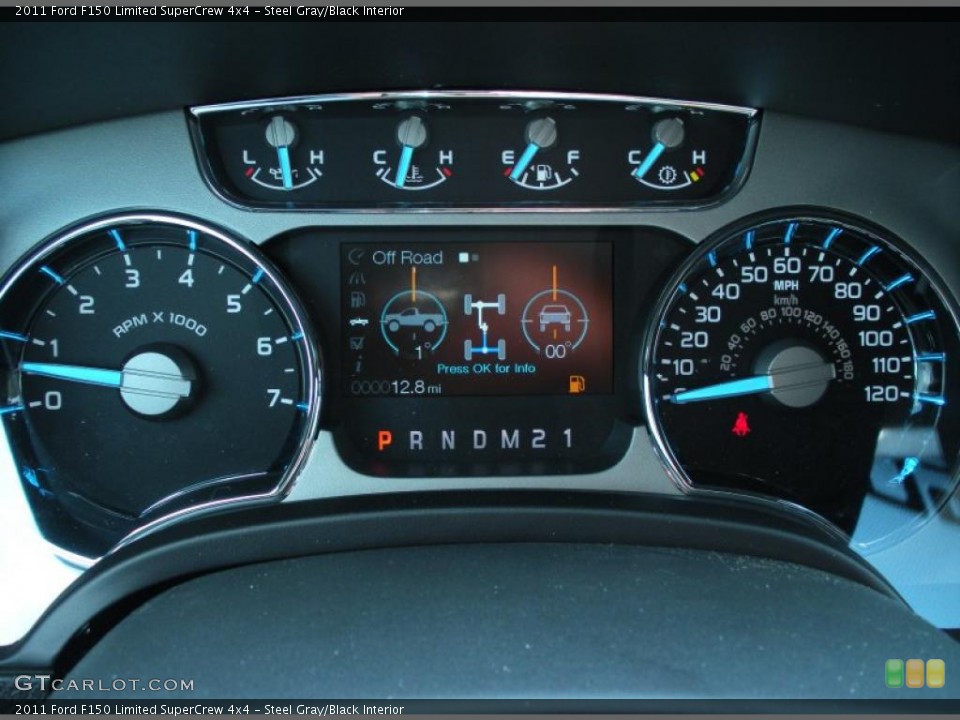 Steel Gray/Black Interior Gauges for the 2011 Ford F150 Limited SuperCrew 4x4 #47939775