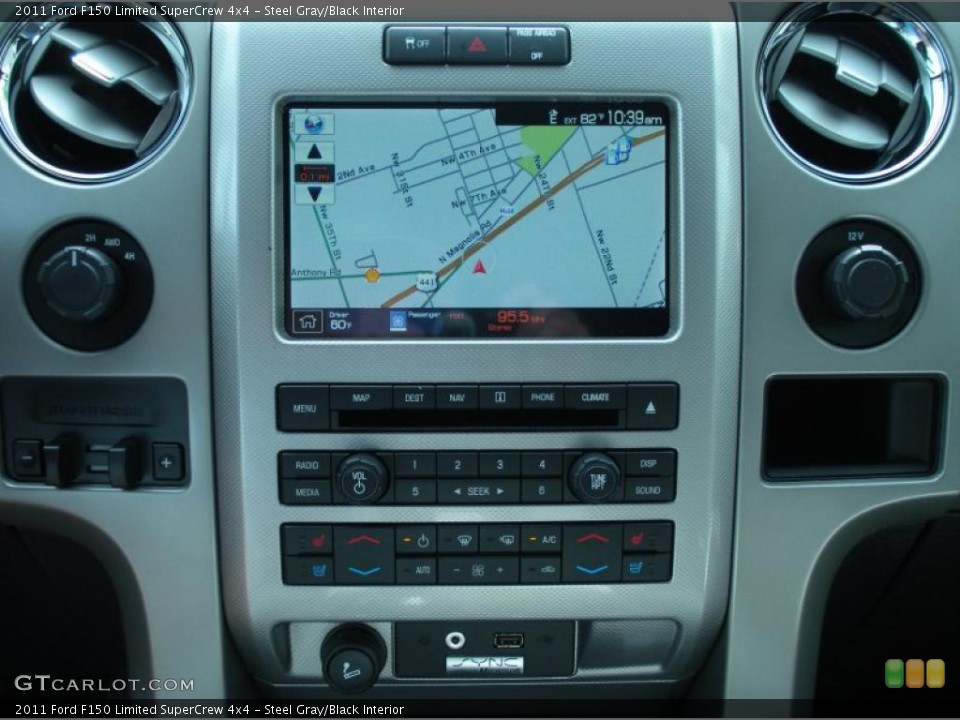 Steel Gray/Black Interior Navigation for the 2011 Ford F150 Limited SuperCrew 4x4 #47939787