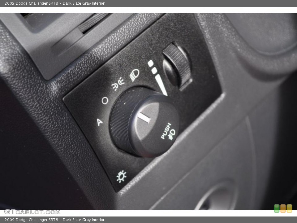 Dark Slate Gray Interior Controls for the 2009 Dodge Challenger SRT8 #47939901