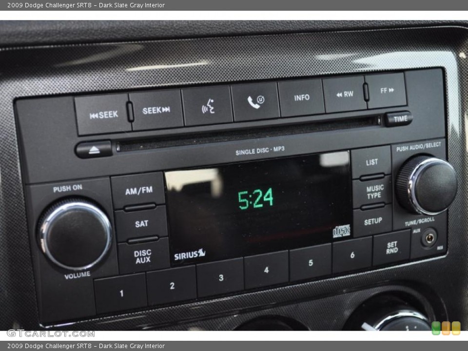 Dark Slate Gray Interior Controls for the 2009 Dodge Challenger SRT8 #47939979