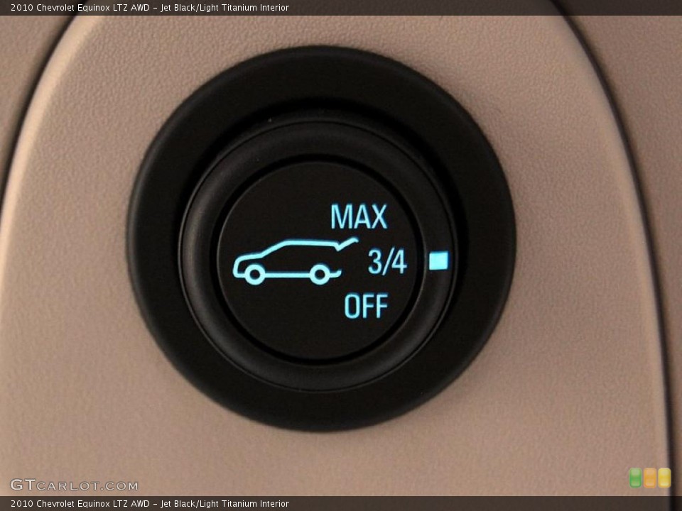 Jet Black/Light Titanium Interior Controls for the 2010 Chevrolet Equinox LTZ AWD #47940498