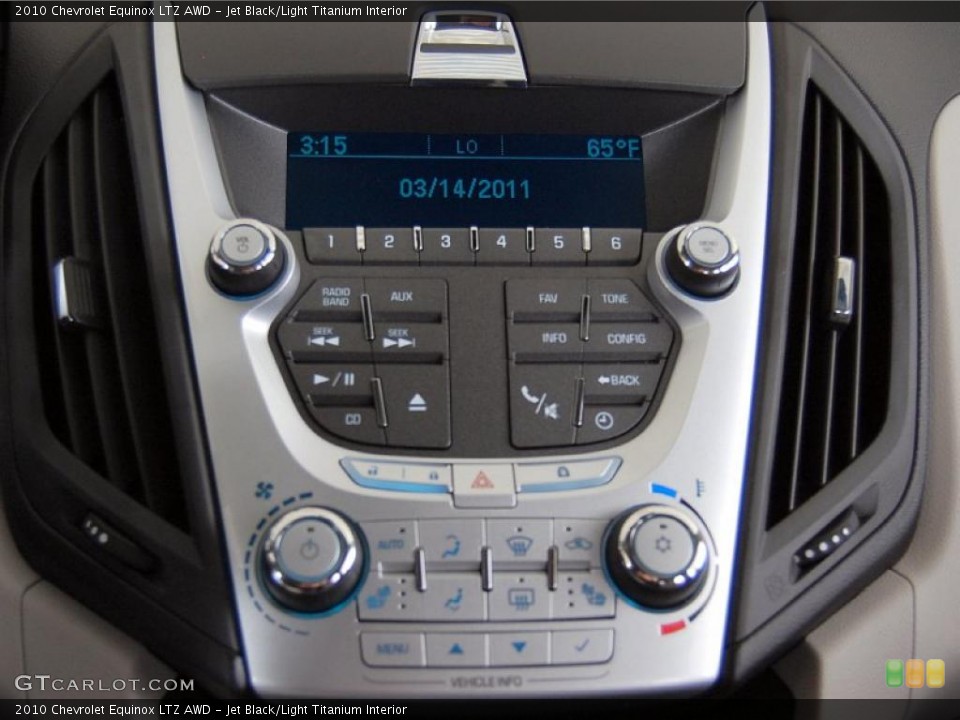 Jet Black/Light Titanium Interior Controls for the 2010 Chevrolet Equinox LTZ AWD #47940633