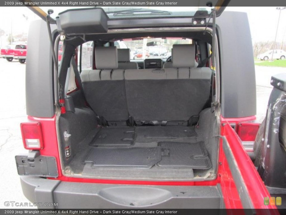 Dark Slate Gray/Medium Slate Gray Interior Trunk for the 2009 Jeep Wrangler Unlimited X 4x4 Right Hand Drive #47941260