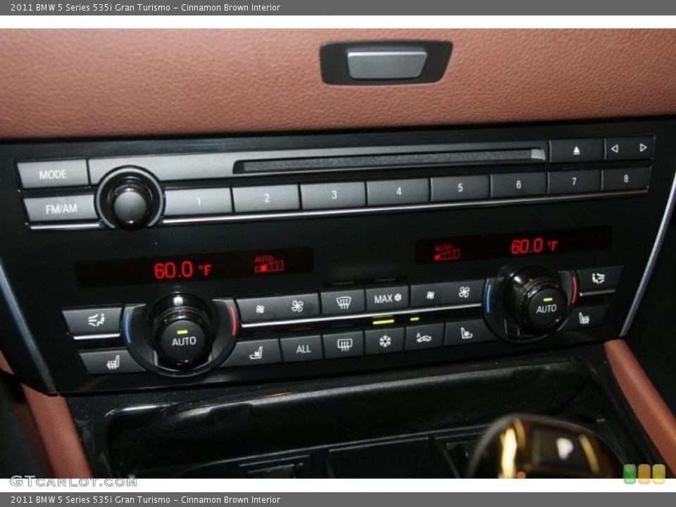 Cinnamon Brown Interior Controls for the 2011 BMW 5 Series 535i Gran Turismo #47943564