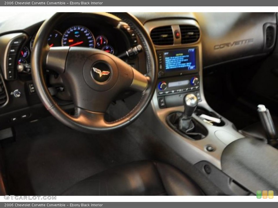 Ebony Black Interior Dashboard for the 2006 Chevrolet Corvette Convertible #47946354