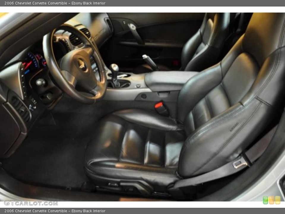 Ebony Black Interior Photo for the 2006 Chevrolet Corvette Convertible #47946429
