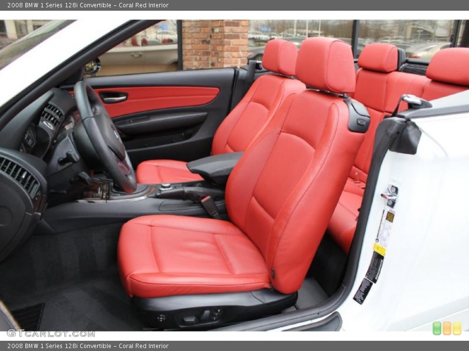 Coral Red Interior Photo for the 2008 BMW 1 Series 128i Convertible #47946597