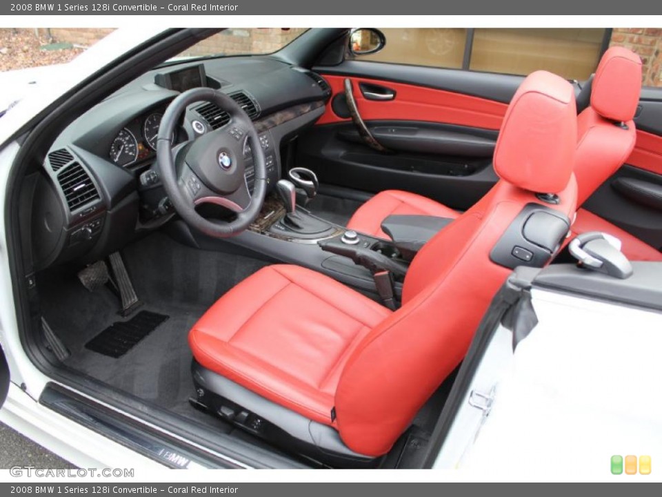 Coral Red Interior Photo for the 2008 BMW 1 Series 128i Convertible #47946609