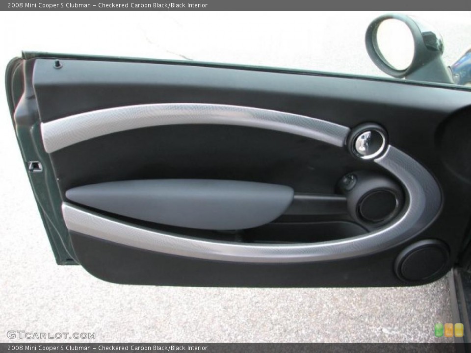 Checkered Carbon Black/Black Interior Door Panel for the 2008 Mini Cooper S Clubman #47954052