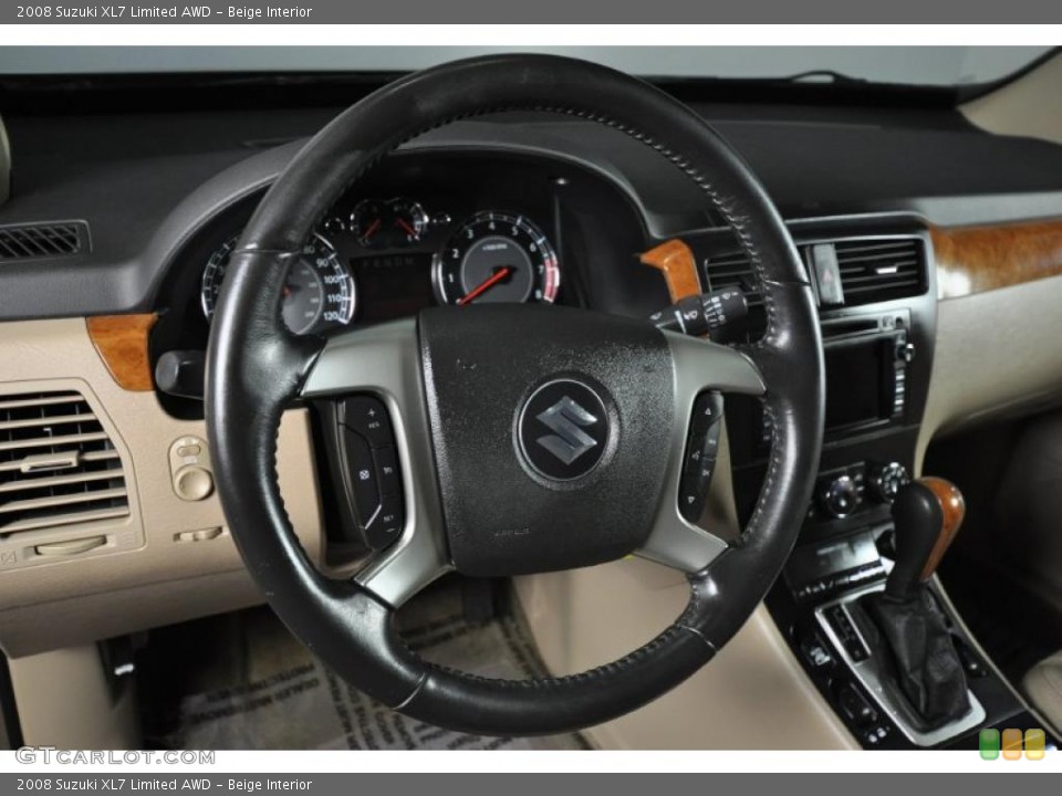 Beige Interior Steering Wheel for the 2008 Suzuki XL7 Limited AWD #47956044
