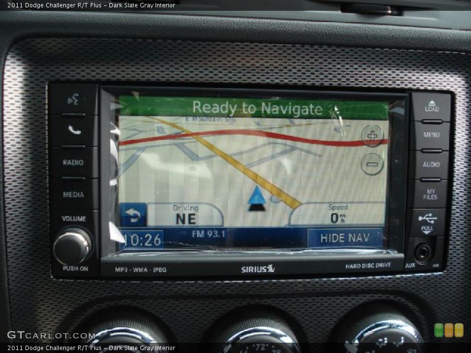 Dark Slate Gray Interior Navigation for the 2011 Dodge Challenger R/T Plus #47958654