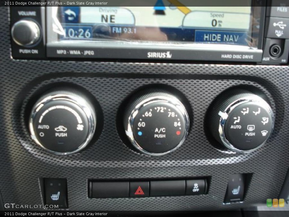 Dark Slate Gray Interior Controls for the 2011 Dodge Challenger R/T Plus #47958657