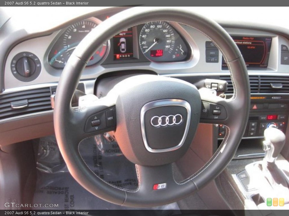 Black Interior Steering Wheel for the 2007 Audi S6 5.2 quattro Sedan #47967107