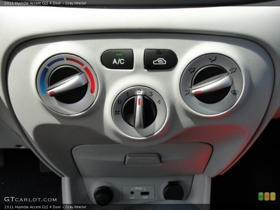Gray Interior Controls for the 2011 Hyundai Accent GLS 4 Door #47967893