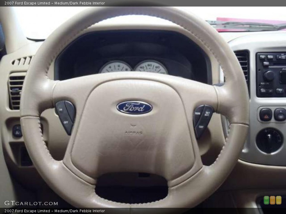 Medium/Dark Pebble Interior Steering Wheel for the 2007 Ford Escape Limited #47969588