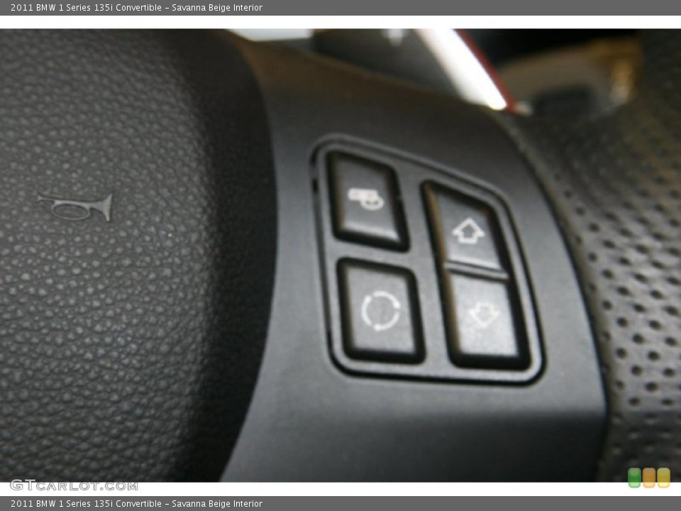 Savanna Beige Interior Controls for the 2011 BMW 1 Series 135i Convertible #47970278