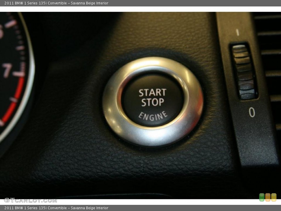 Savanna Beige Interior Controls for the 2011 BMW 1 Series 135i Convertible #47970365