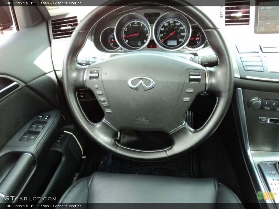 Graphite Interior Steering Wheel for the 2008 Infiniti M 35 S Sedan #47974820