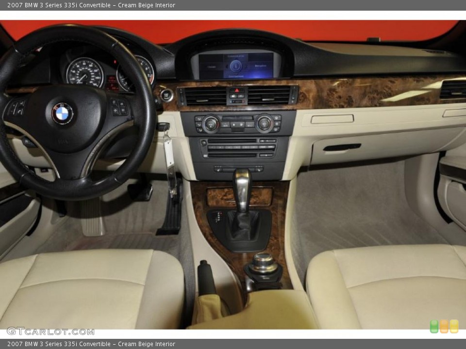 Cream Beige Interior Dashboard for the 2007 BMW 3 Series 335i Convertible #47975108