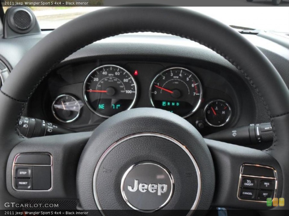 Black Interior Steering Wheel for the 2011 Jeep Wrangler Sport S 4x4 #47978570