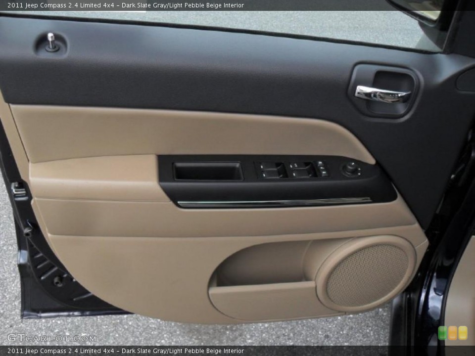 Dark Slate Gray/Light Pebble Beige Interior Door Panel for the 2011 Jeep Compass 2.4 Limited 4x4 #47979209